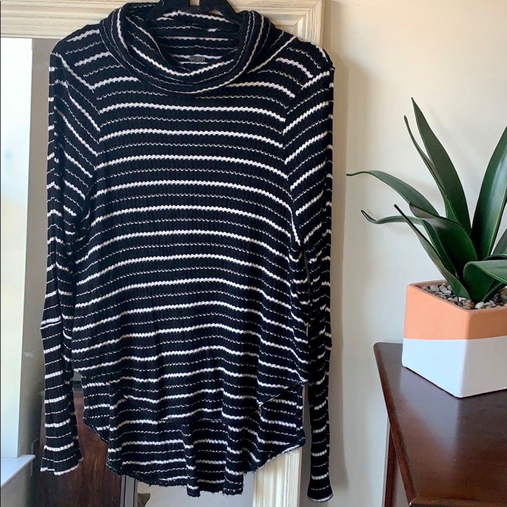 Free People We The Free black & white striped top